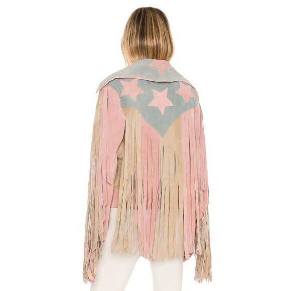 Understated Leather American Woman Jacket in Rose, Smoke, & Dust - Picture 10 of 11